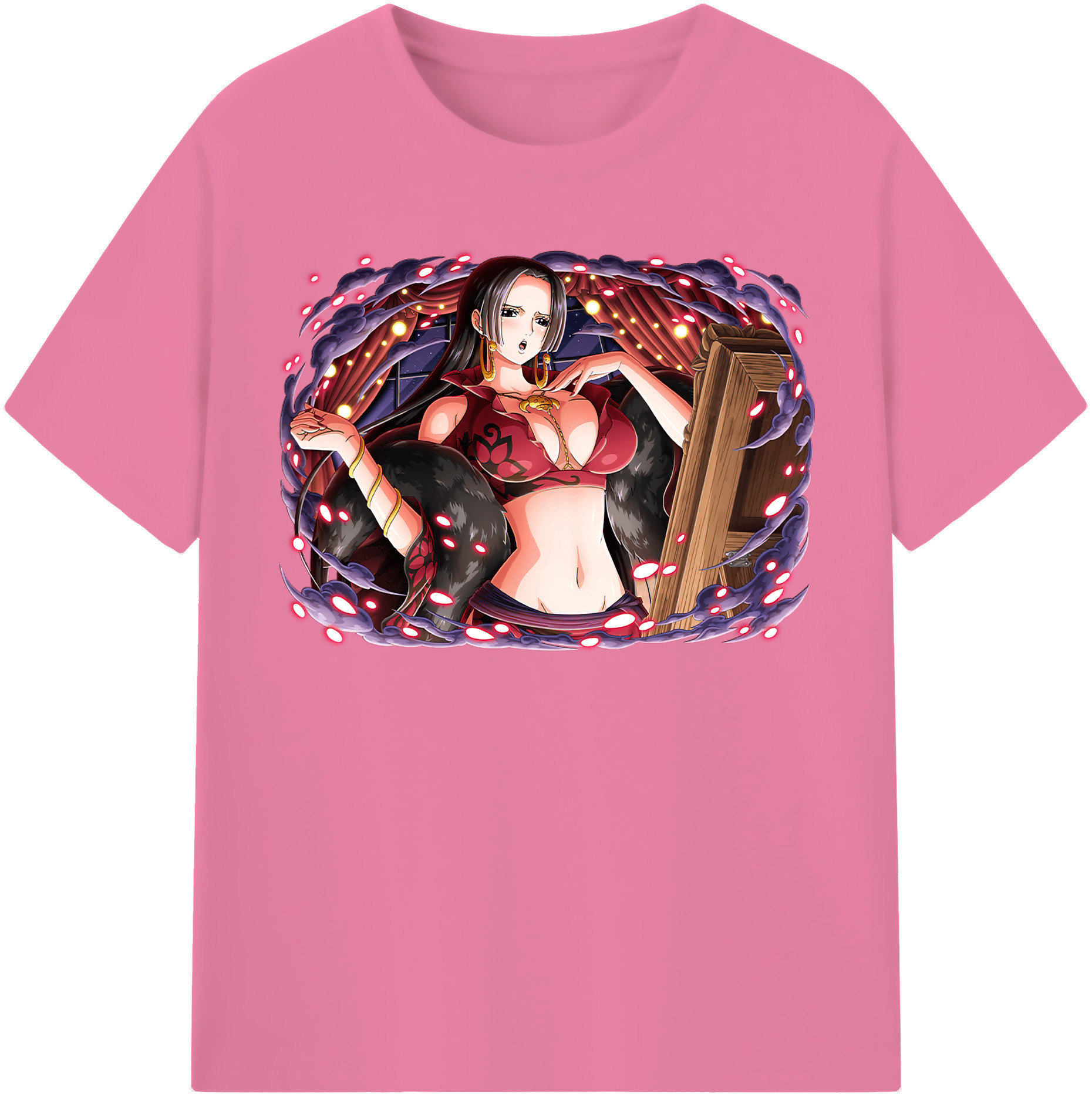 ワンピース ボア・ハンコック ONE PIECE Boa·Hancock 綿100％半袖Tシャツ（フロントプリント）